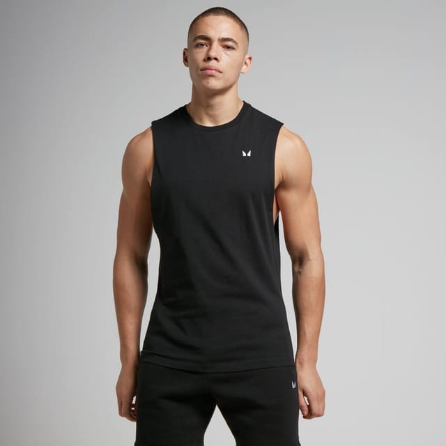 MyProtein Myprotein Men's Rest Day Drop Armhole Tank Top in Black - 3