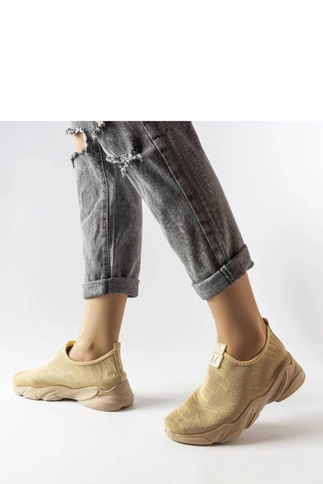 Love Lace Love Lace Women's Comfort Slip On Sport Sneakers Low Upper Rubber Sole Summer in Beige - 2