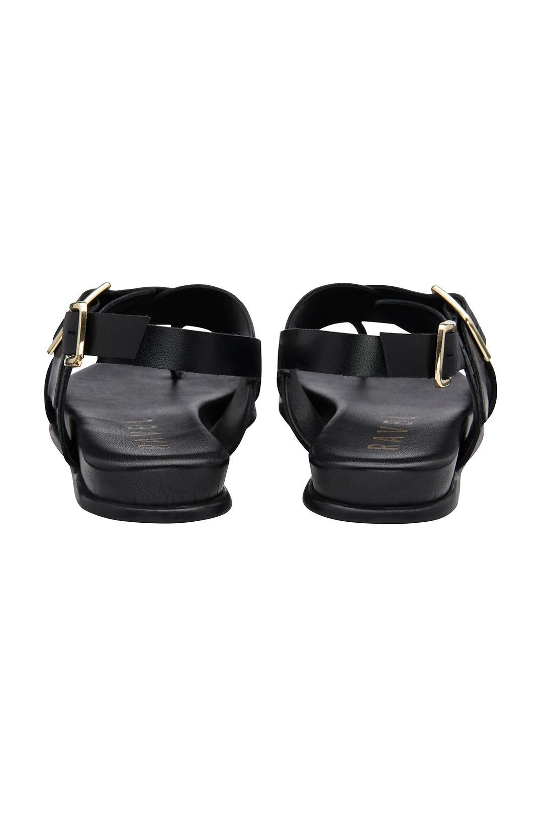 Ravel Ravel Women's Black Leather 'Ridley' Flat Sandals - 3