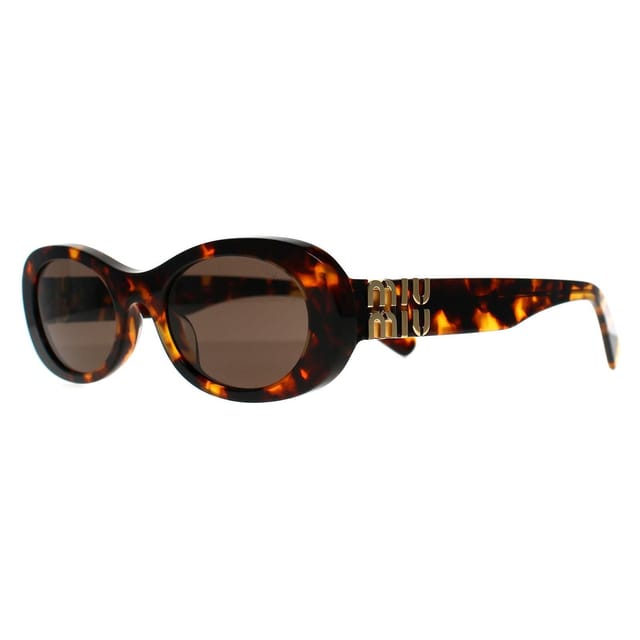 Miu Miu Miu Miu Women's Oval Havana Dark Brown MU06ZS - 2