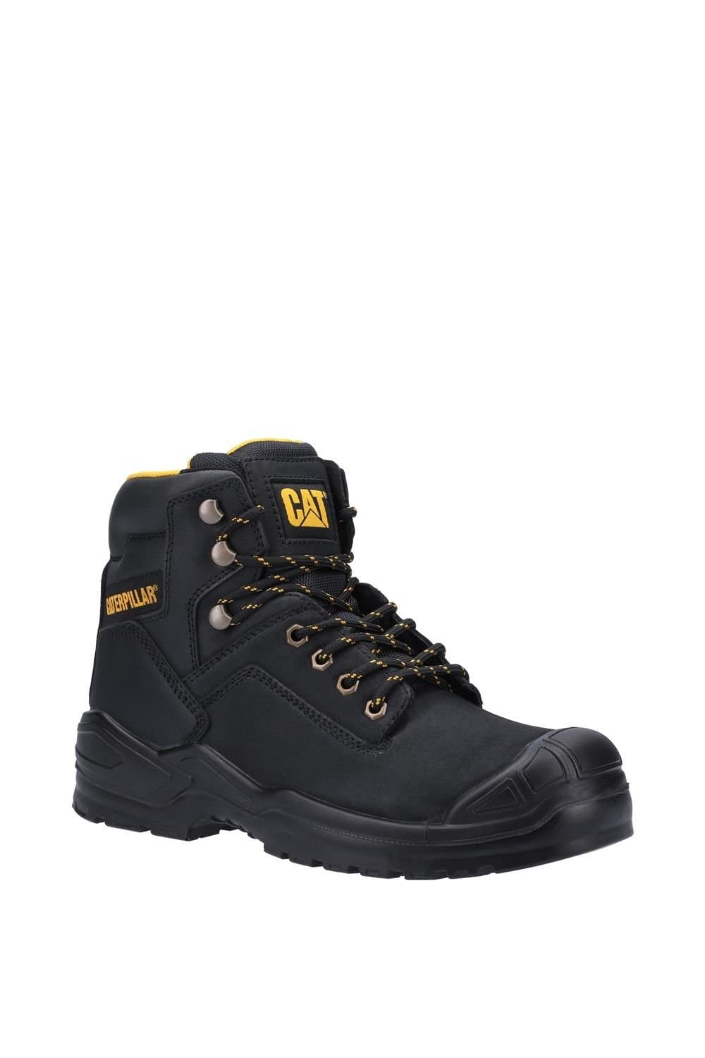 Caterpillar Caterpillar Men's 'Striver Mid S3' Leather Safety Boots in Black