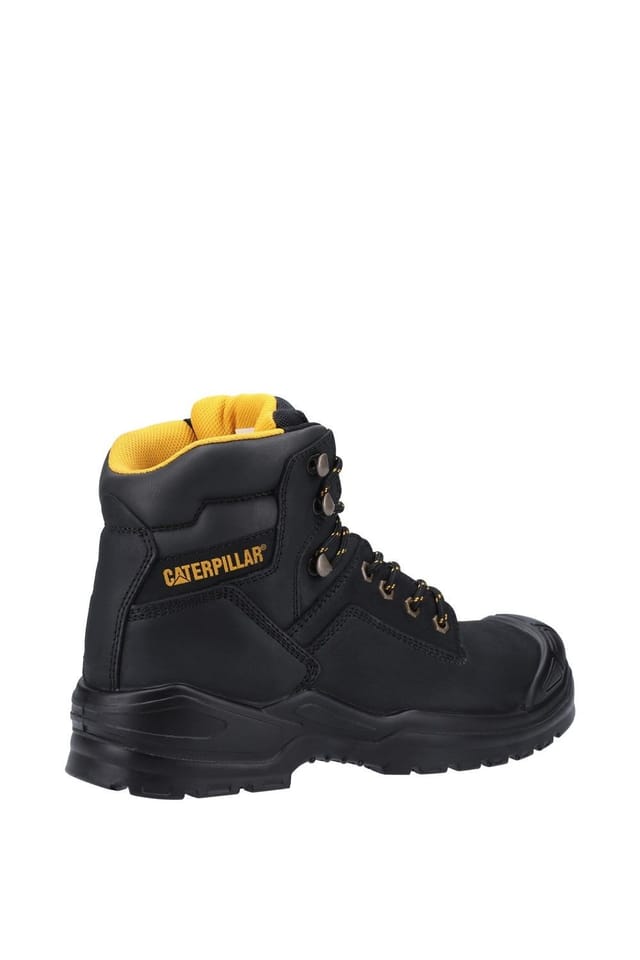 Caterpillar Caterpillar Men's 'Striver Mid S3' Leather Safety Boots in Black - 2