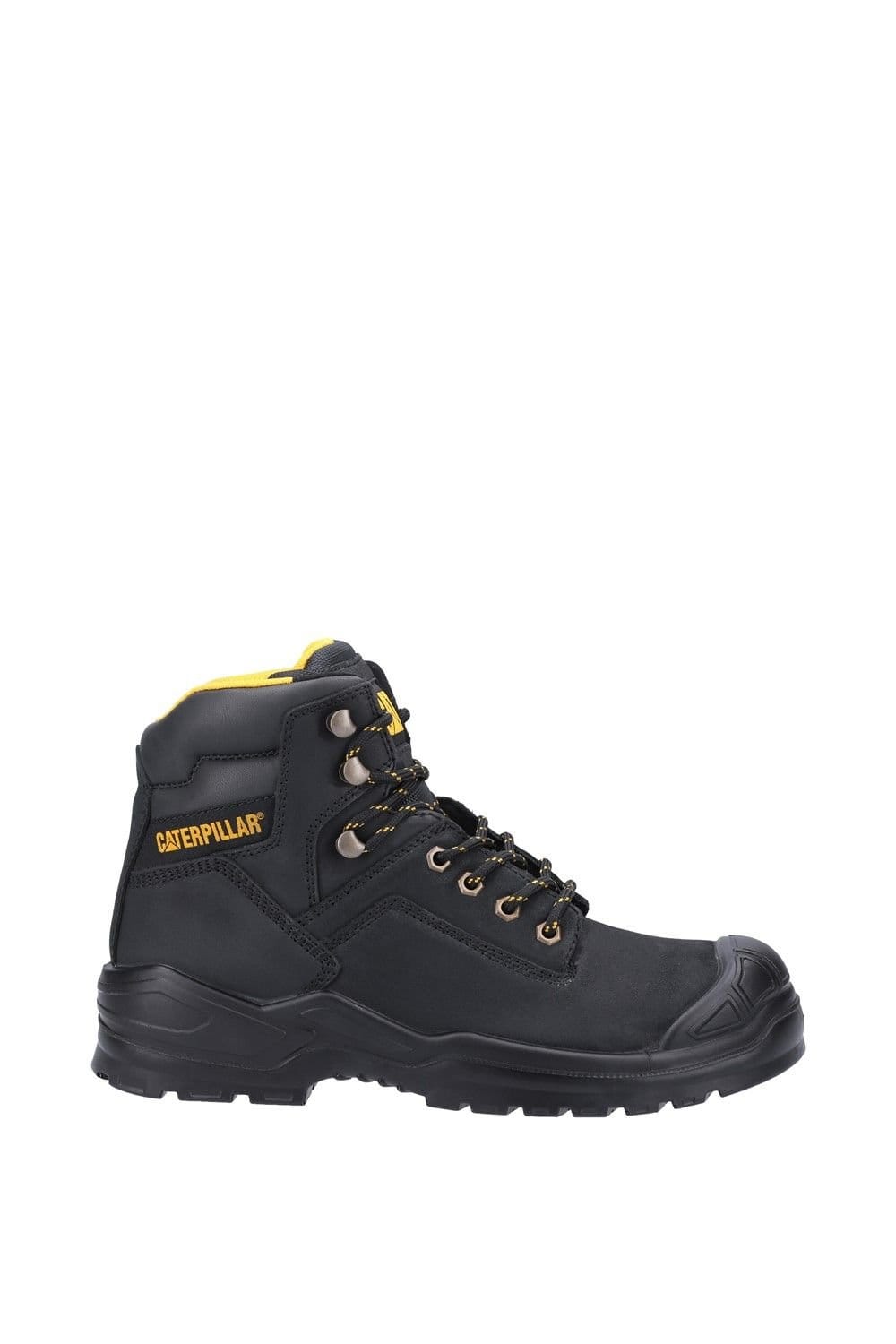 Caterpillar Caterpillar Men's 'Striver Mid S3' Leather Safety Boots in Black - 4