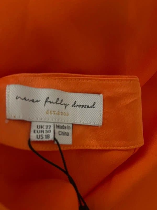 Never Fully Dressed Never Fully Dressed Curve Ruched Orange skirt