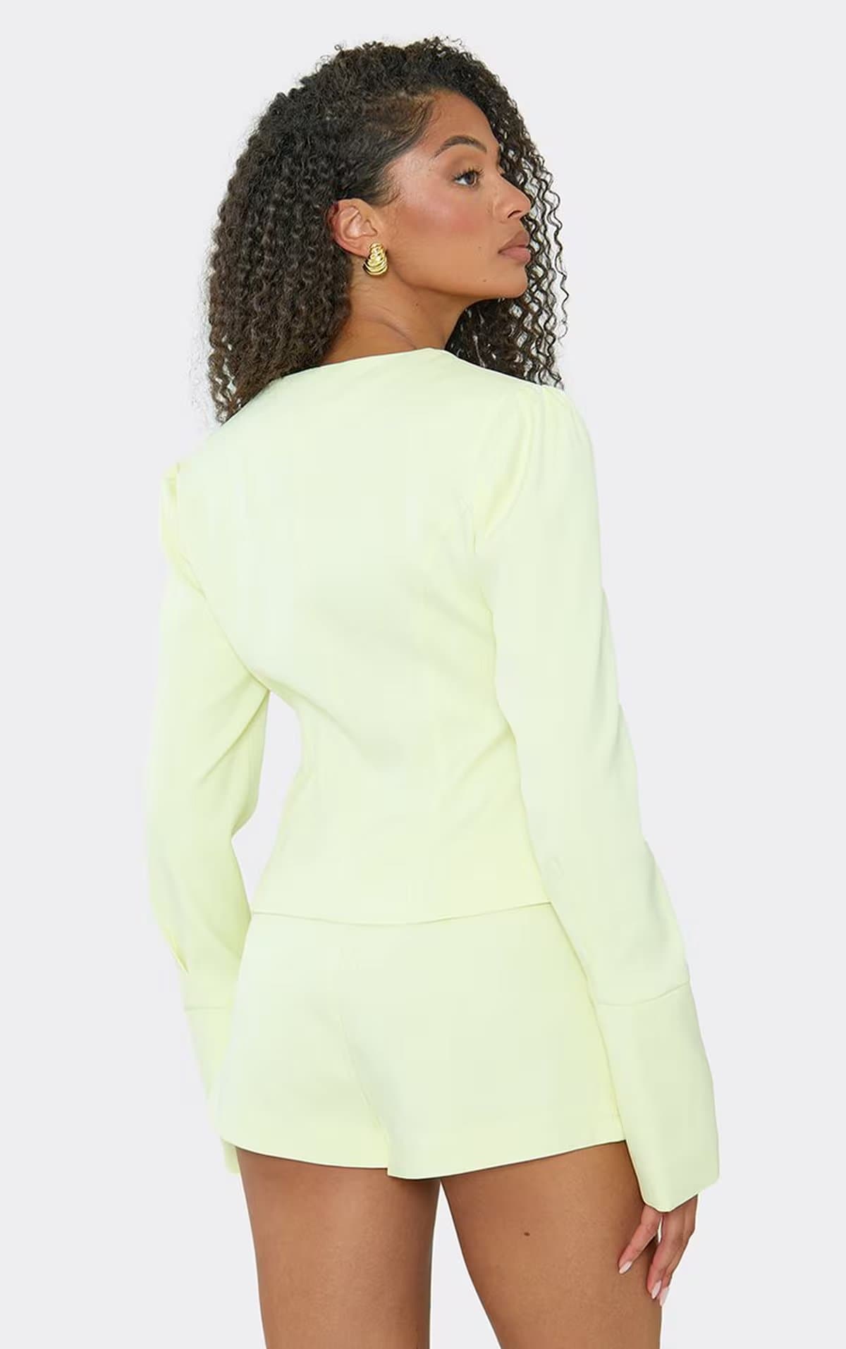 EGO EGO Lemon Tailored Mini Shorts In Yellow