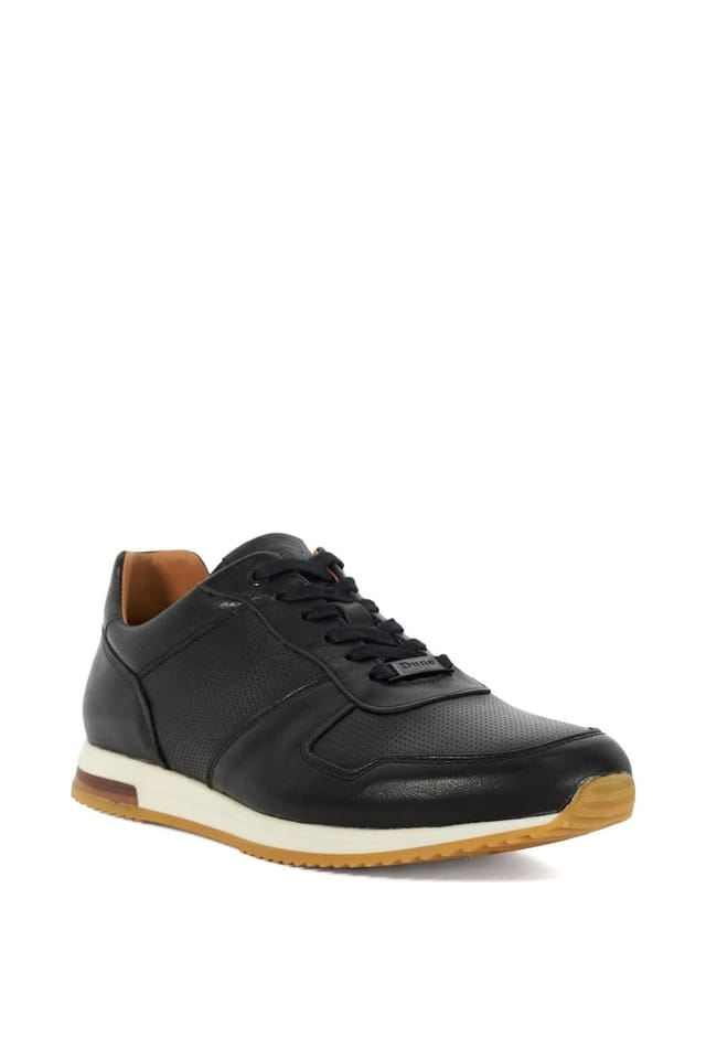 Dune London Dune London Men's Wide Fit 'Trilogy' Leather Trainer in Black - 2