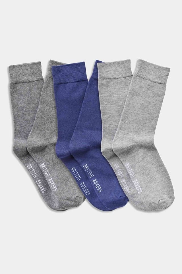 British Boxers British Boxers Men's Three-Pair "Melange" Bamboo Socks - 2