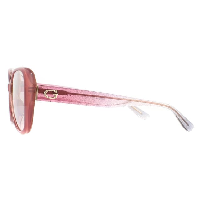 Guess Guess Women's Square Pink Pink Brown Gradient Sunglasses - 3