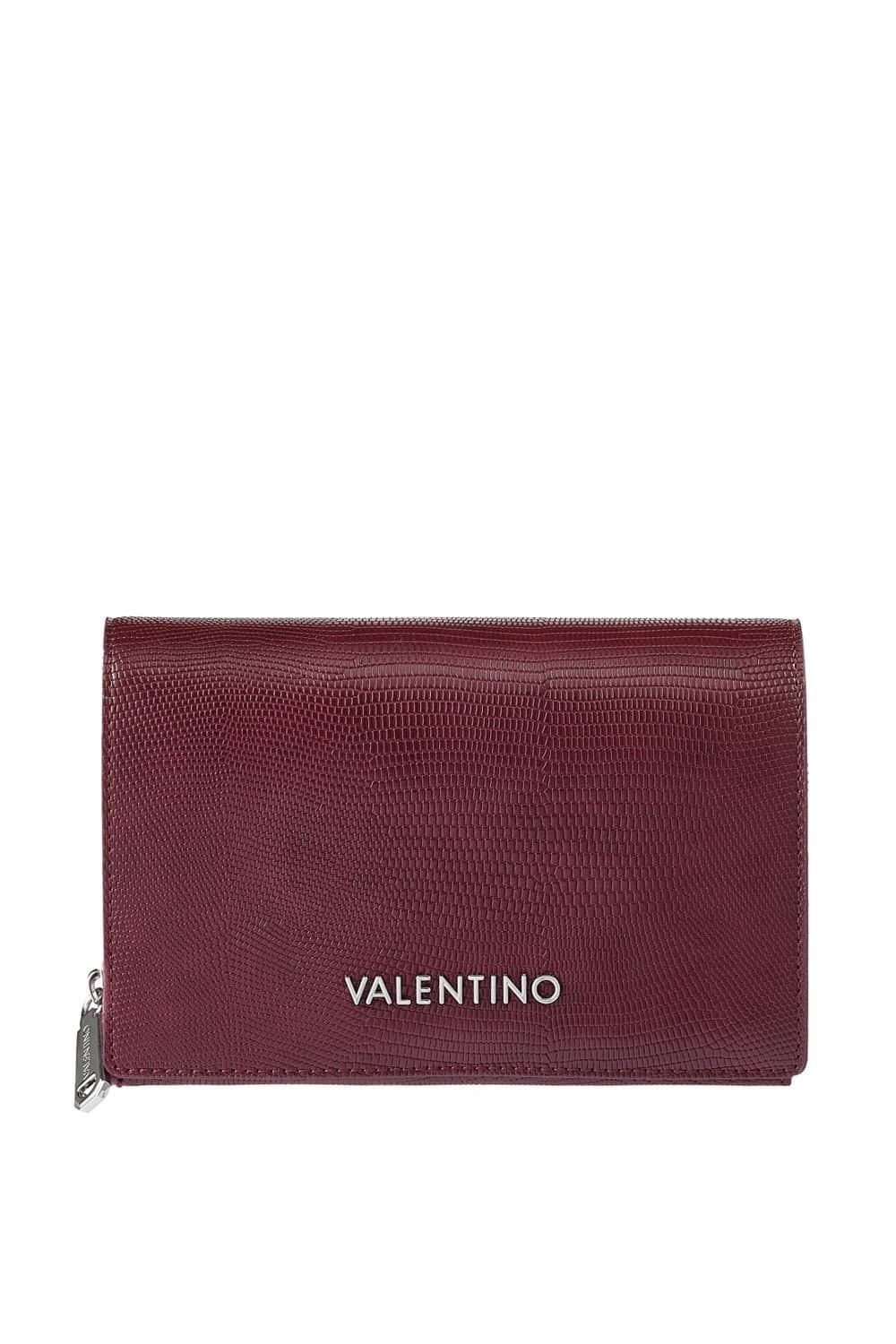 Valentino Valentino Women's Ember Lizard Grain Flap Bag With Chain Burgundy