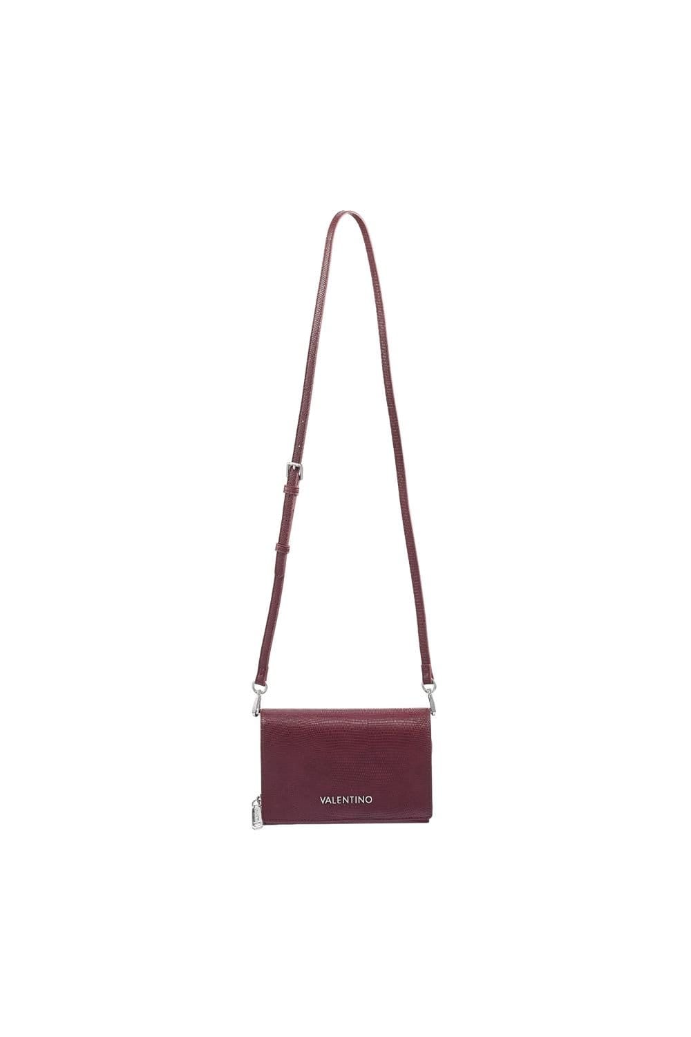 Valentino Valentino Women's Ember Lizard Grain Flap Bag With Chain Burgundy - 4