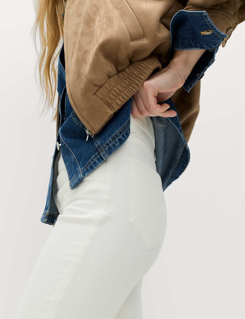 Marks & Spencer M&S High Waisted Flared Jeans Soft White - 3