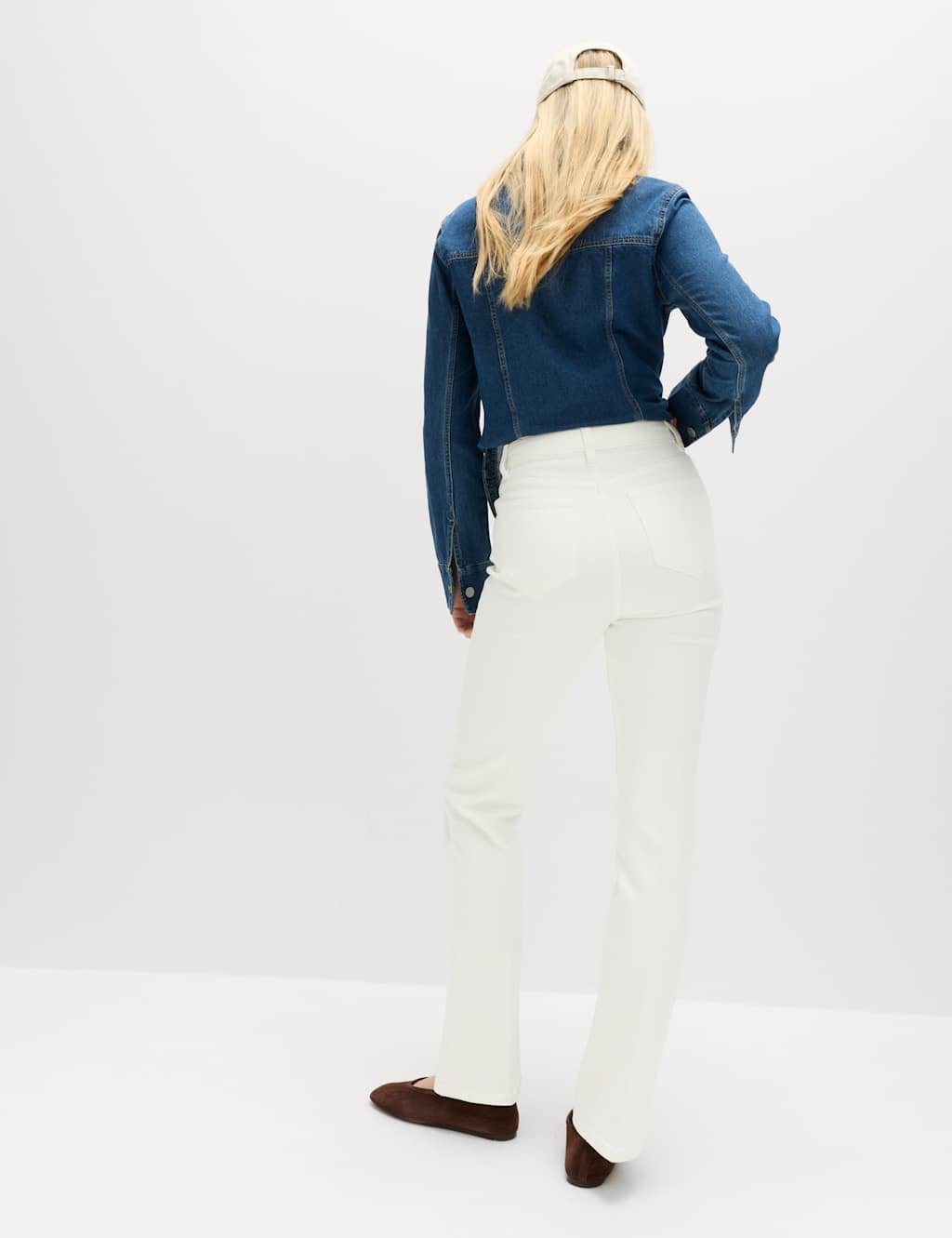 Marks & Spencer M&S High Waisted Flared Jeans Soft White - 4