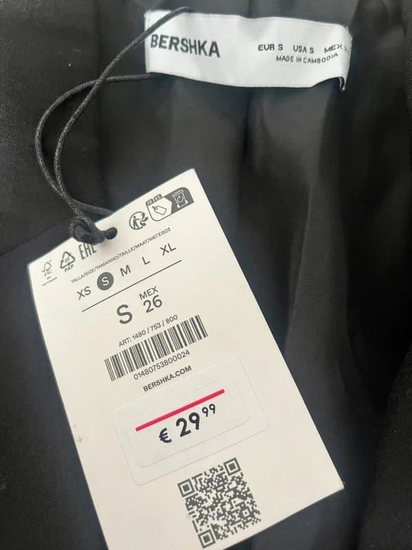 Bershka cool blazer black