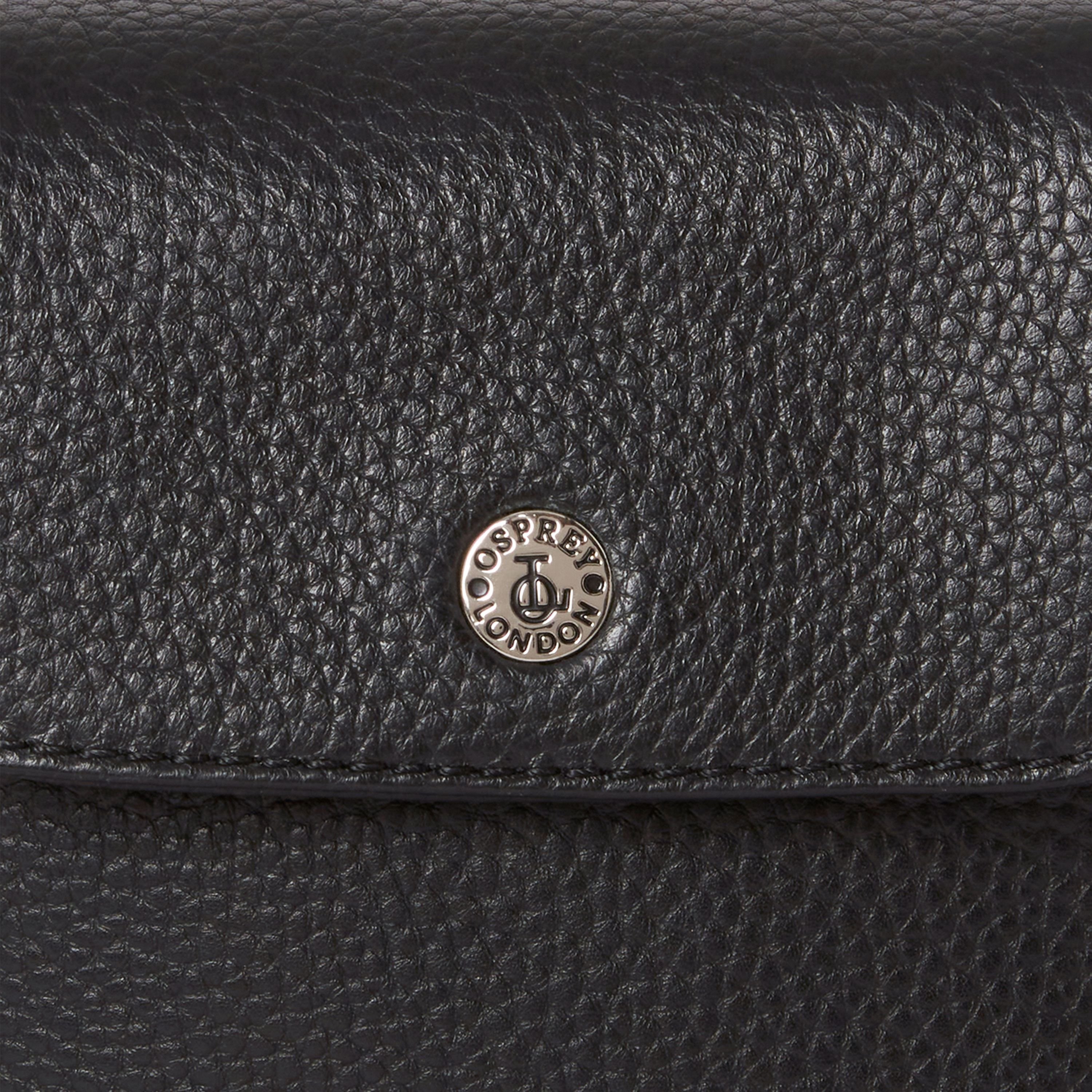 OSPREY LONDON OSPREY LONDON Women's The Madison Leather Phone Bag in Black - 4