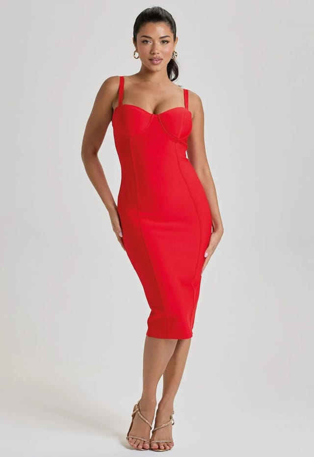 Little Black Dress Little Black Dress Women's LBD Collection Black Hourglass Dress in Red - 3