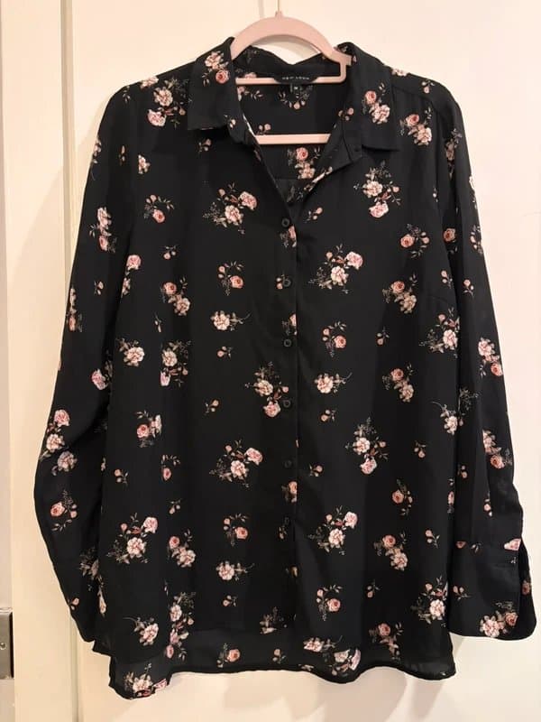 New Look Floral Shirt Size 14
