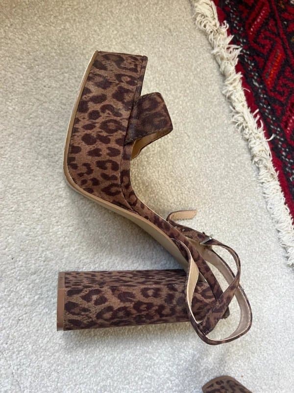 New Look 6” leopard print platform heels