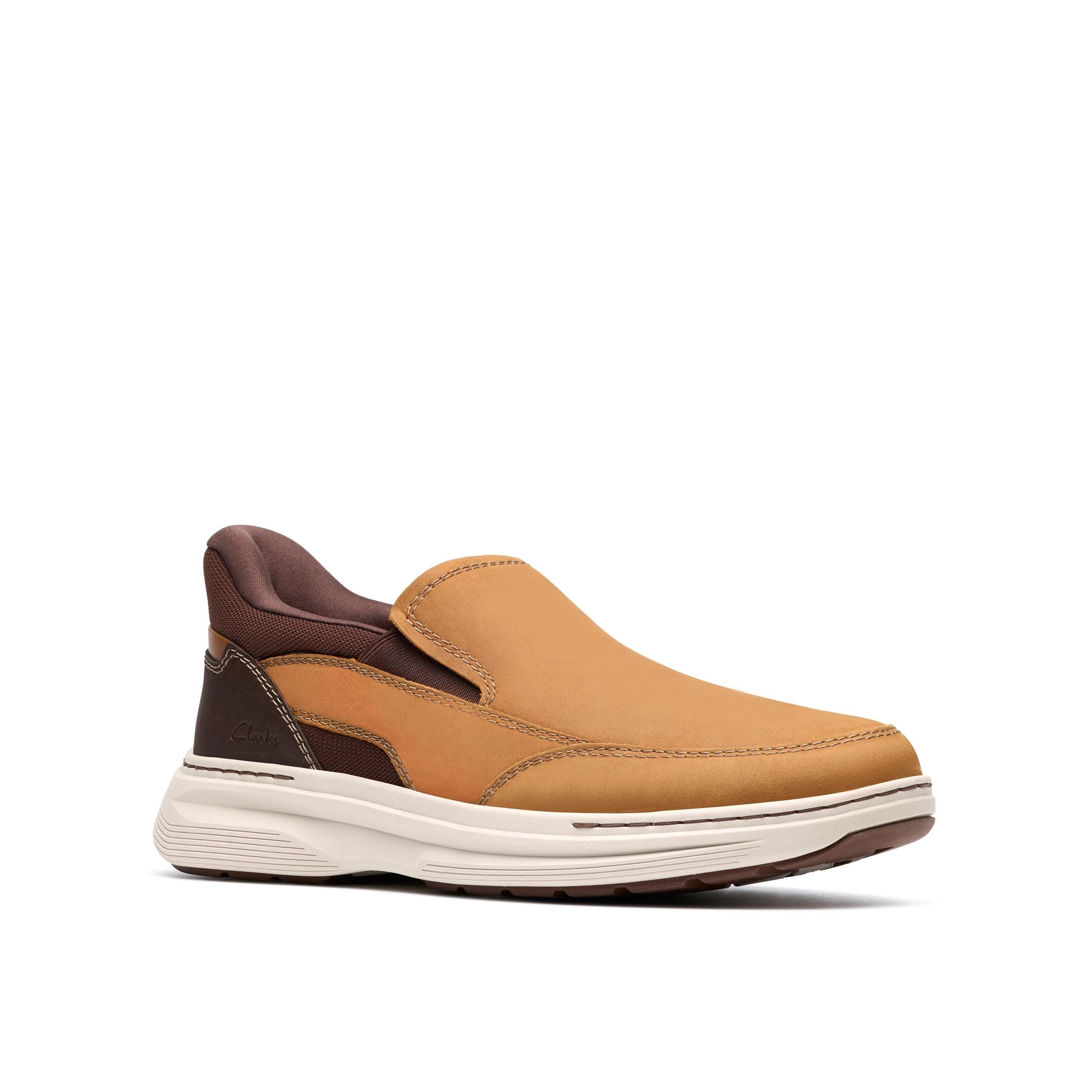 Clarks Clarks Men's Craftwell Step Light Brown Leather Slip Ons - 2