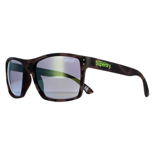 Superdry Superdry Men's Square Matte Rubberised Tortoise Grey Yellow Flash Mirror Kobe SDS in Brown - 2
