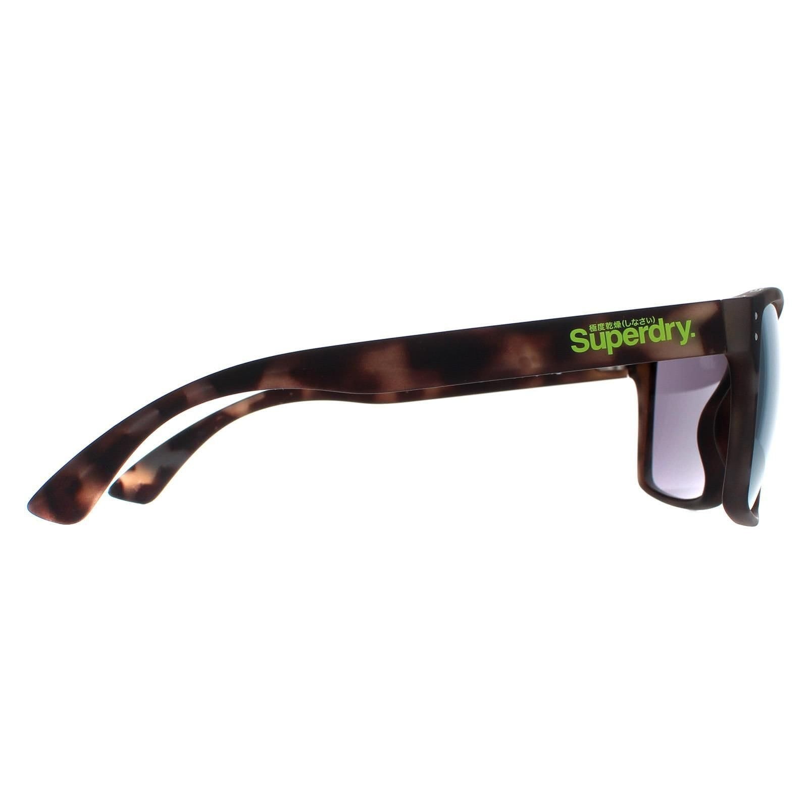 Superdry Superdry Men's Square Matte Rubberised Tortoise Grey Yellow Flash Mirror Kobe SDS in Brown - 4