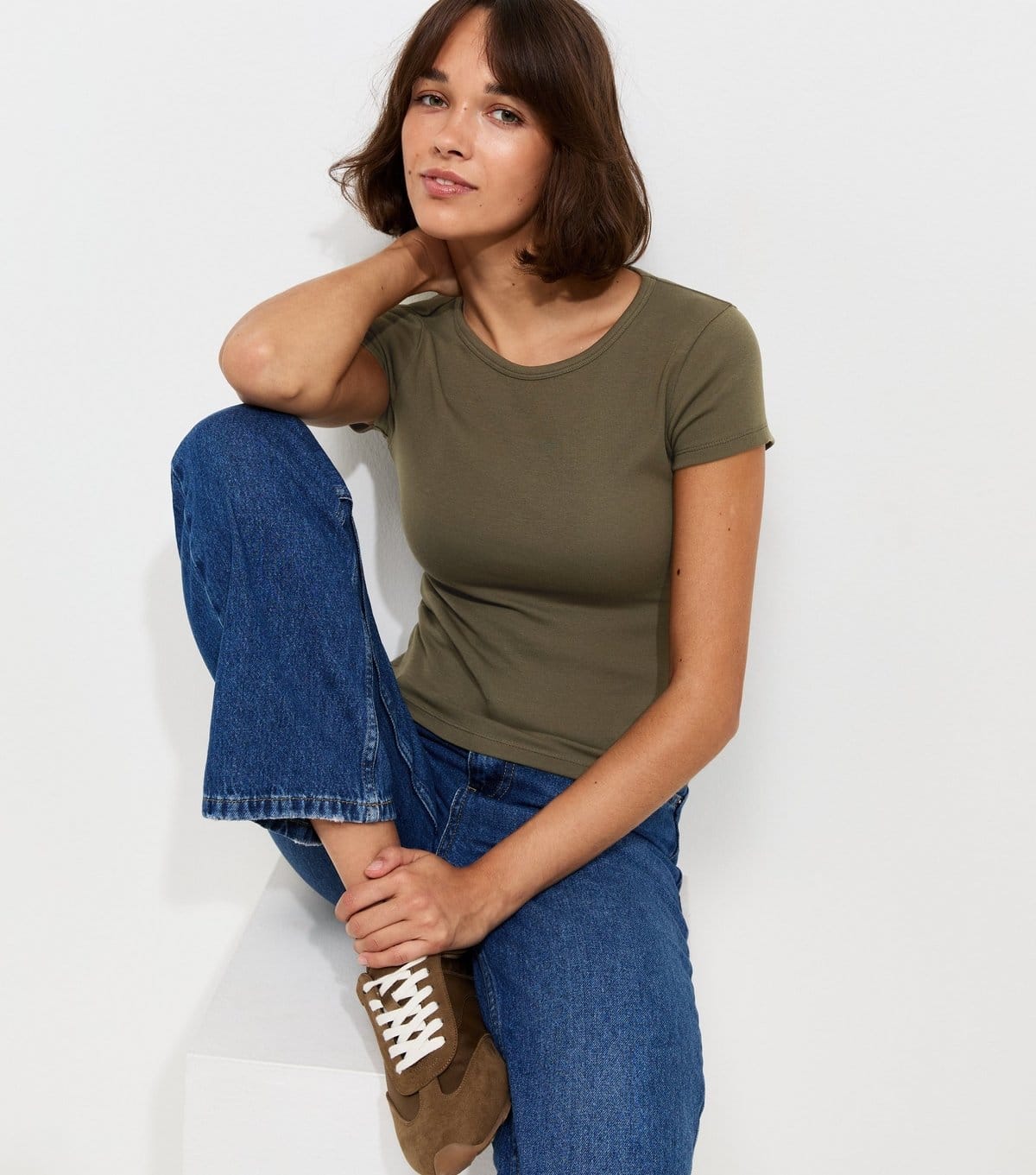 New Look Khaki Baby Tee T-Shirt