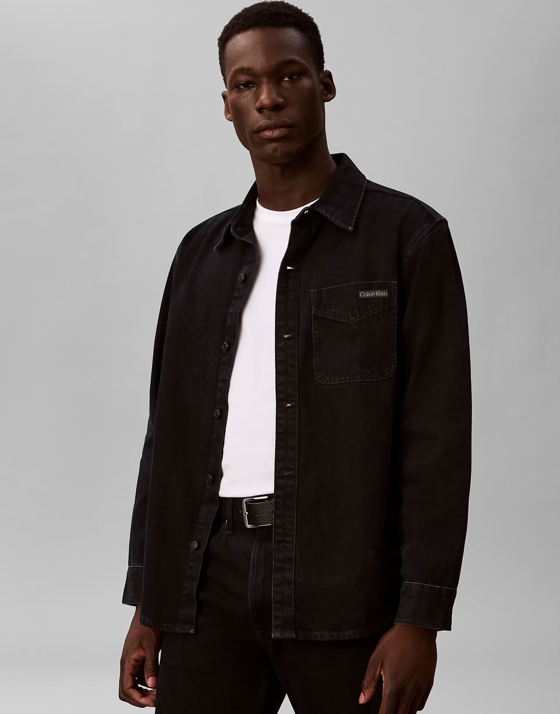 ASOS Calvin Klein Jeans 90's denim overshirt in blue black stone
