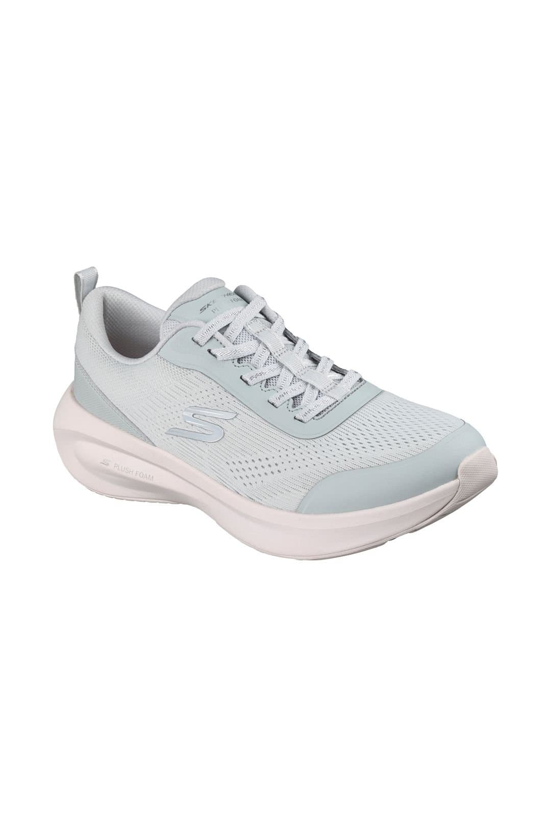 Skechers Skechers Women's PLUSH FOAM Mesh Lace-Up Light Grey