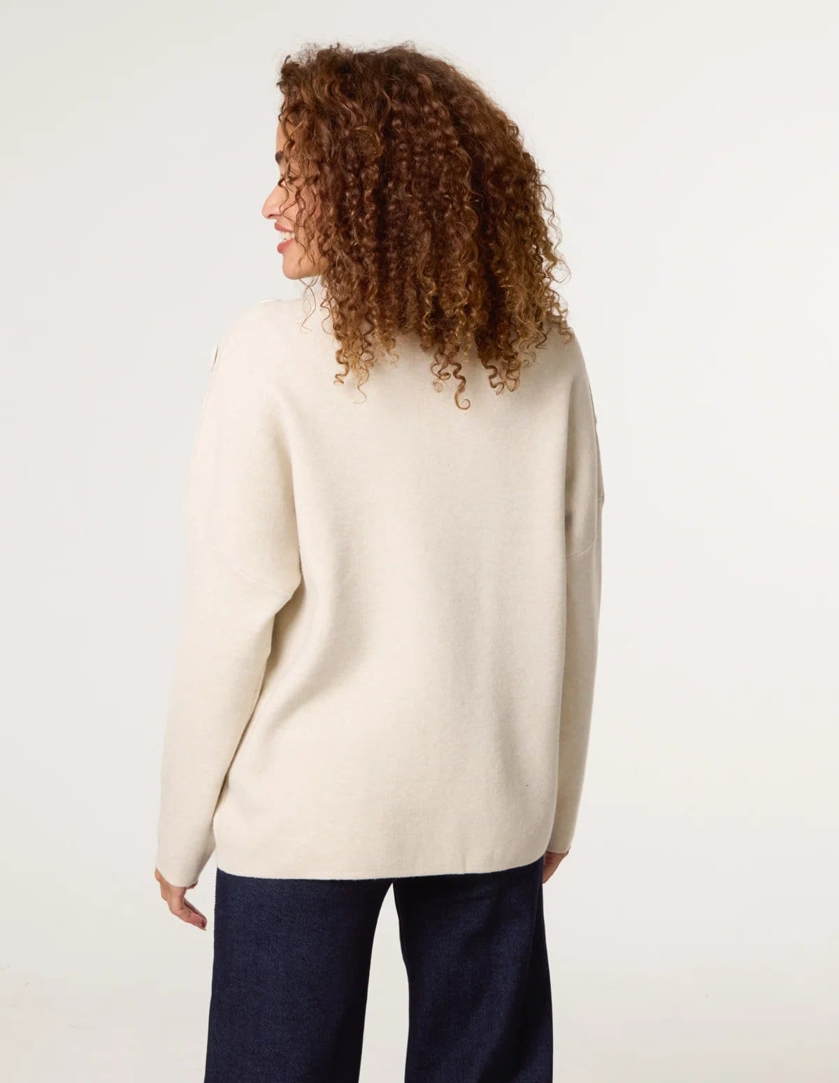 Blue Vanilla Button Shoulder Jumper - 4
