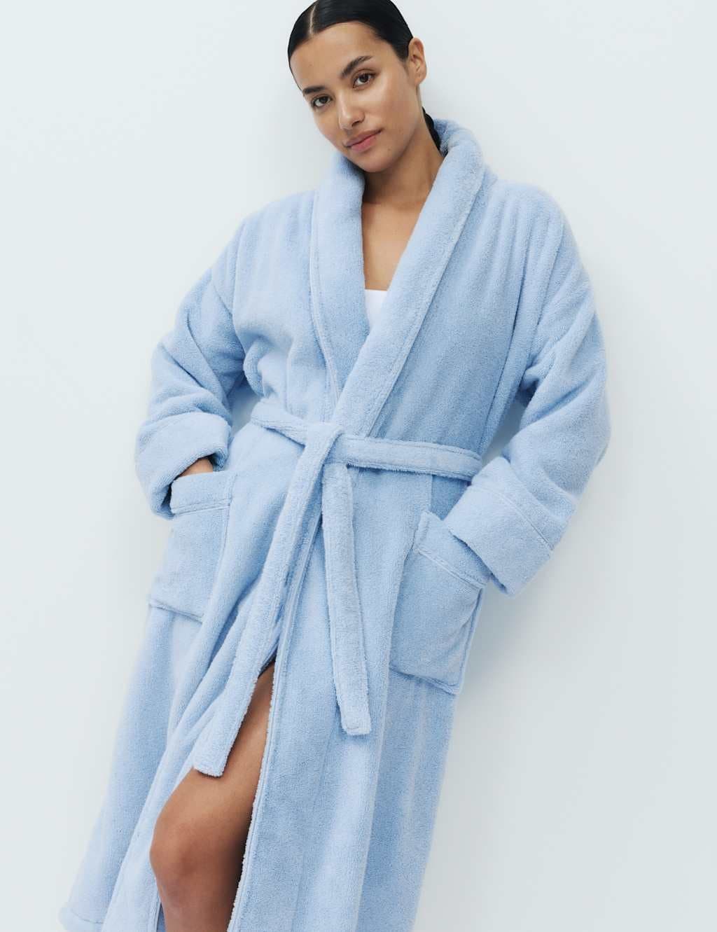 Marks & Spencer M&S Bluebell Cotton Dressing Gown