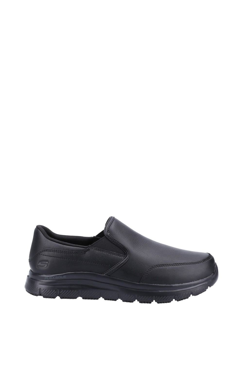 Skechers Skechers Men's 'Bronwood Wide' Leather Occupational Footwear in Black - 4