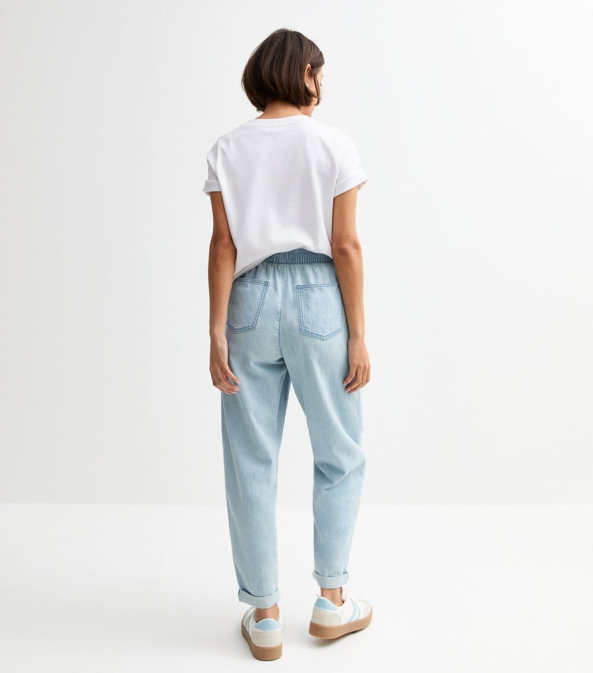 New Look Women's Light Blue Tapered Look Denim Trousers New Look - 4