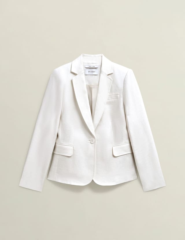 Hobbs London Hobbs London Women's Blake Linen Jacket in Natural White - 2
