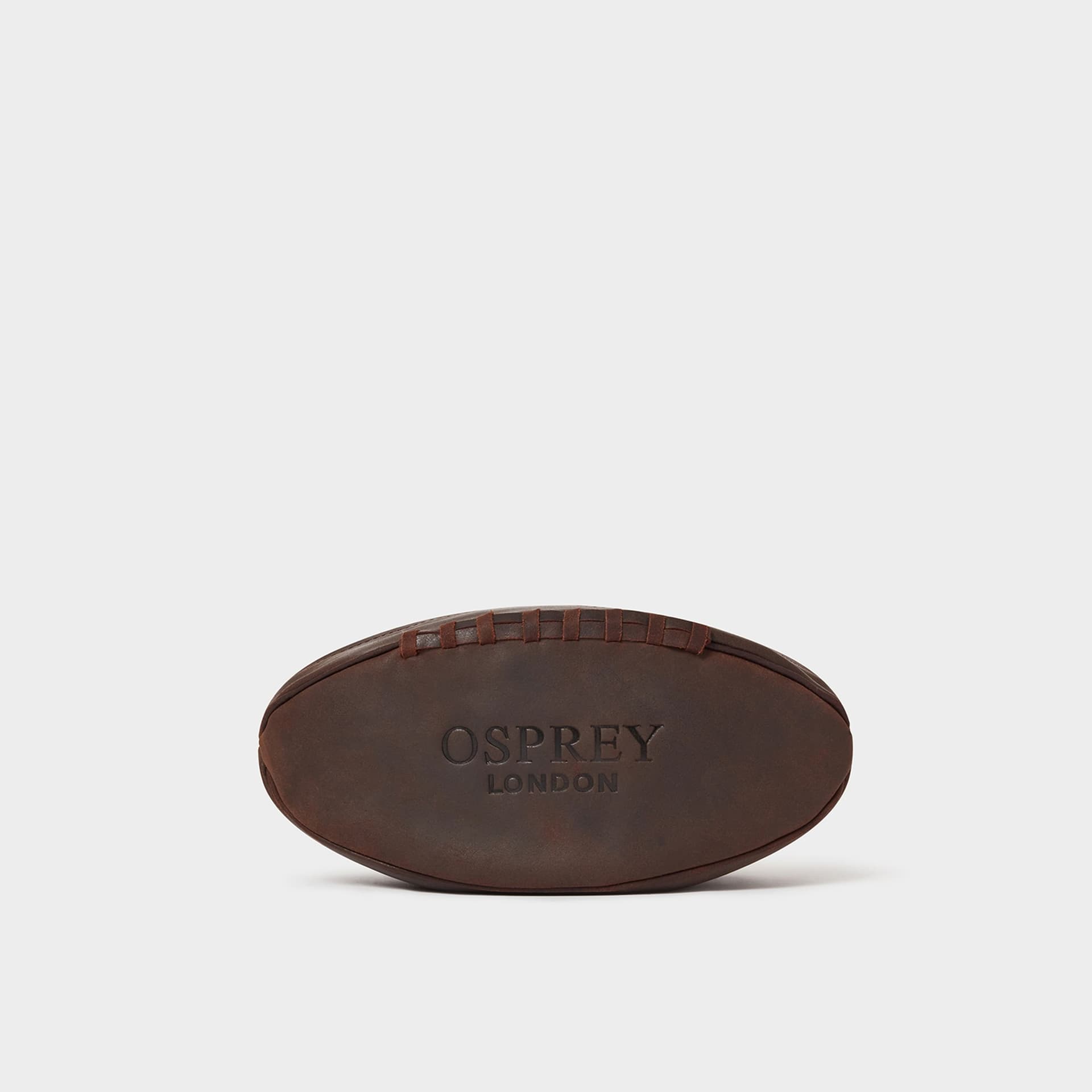 OSPREY LONDON OSPREY LONDON Men's The Jenson Rugger Leather Washbag in Chocolate