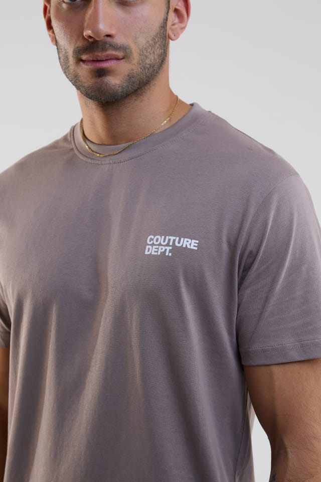 BCouture BCouture Men's Shorts & T-Shirt Set in Taupe - 2