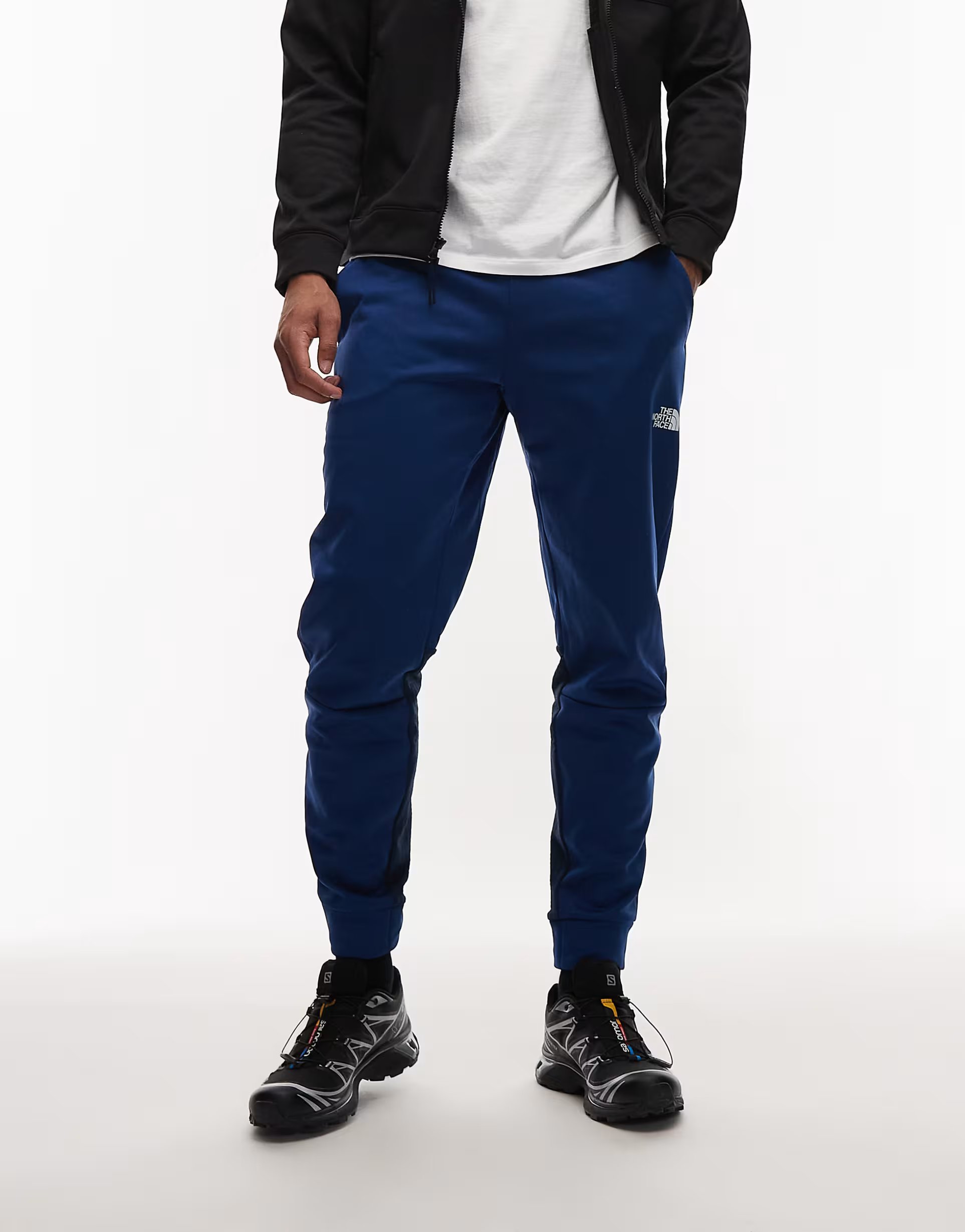 ASOS The North Face M mountain athletics fleece pant in estate blue/summit navy - 1
