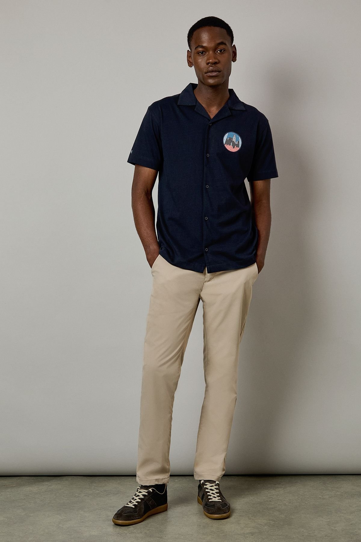 Burton Burton Men's Navy Sunset Logo Short Sleeve Shirt - 2