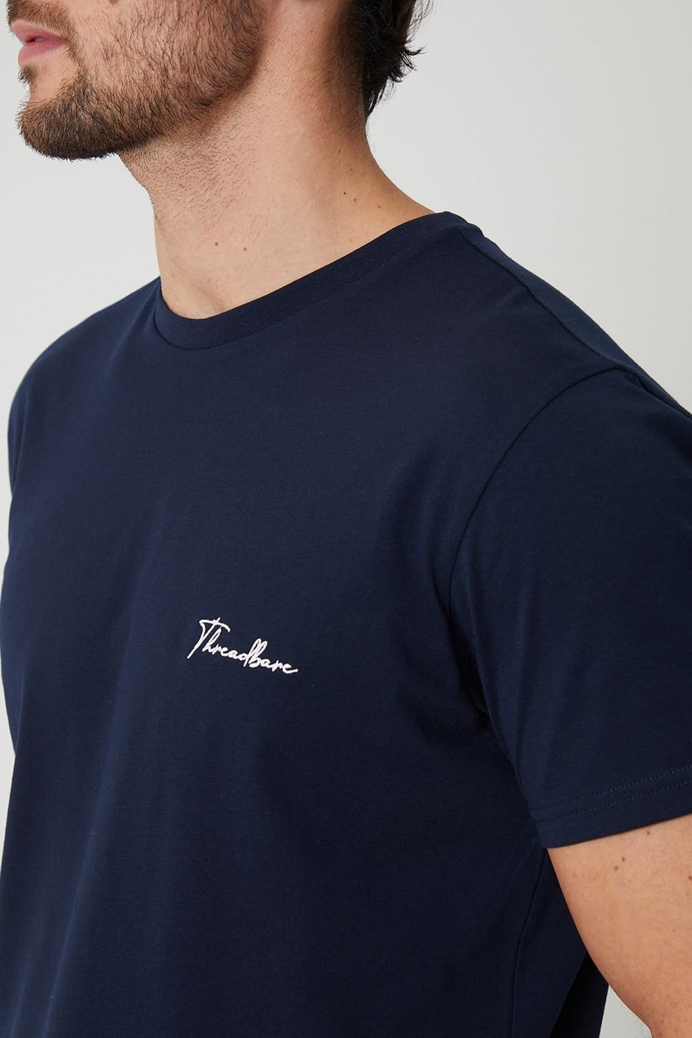Threadbare Threadbare Men's Script Logo Short Lounge Set (2-Piece Set) in Navy - 4