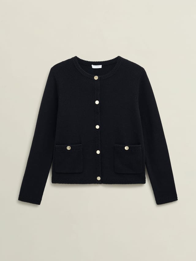 Hobbs London Hobbs London Women's Simona Knitted Jacket in Black - 2