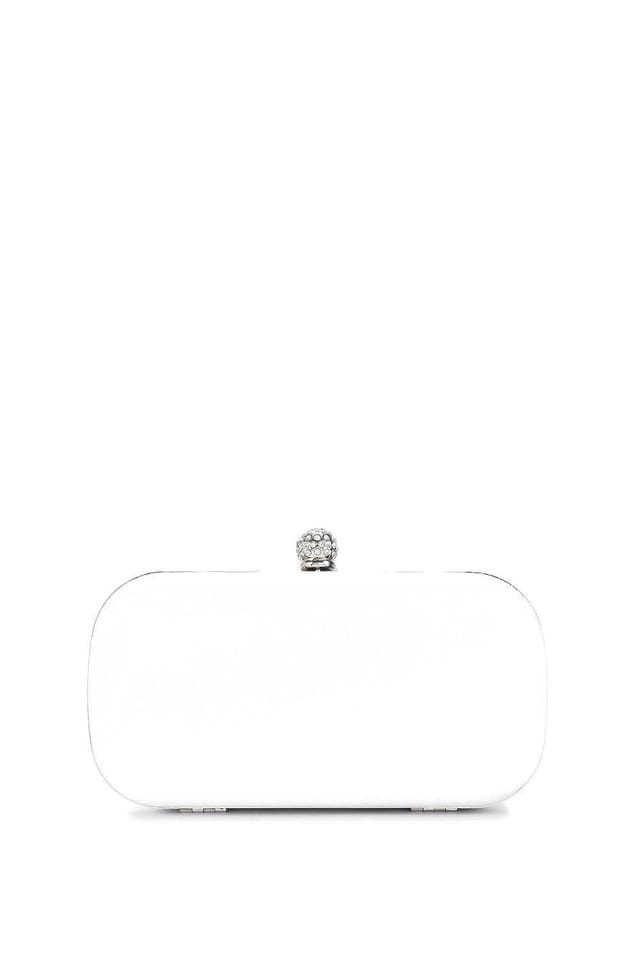 Carvela Carvela Women's 'Cecilia Hard Clutch' Satin Bag in White - 2