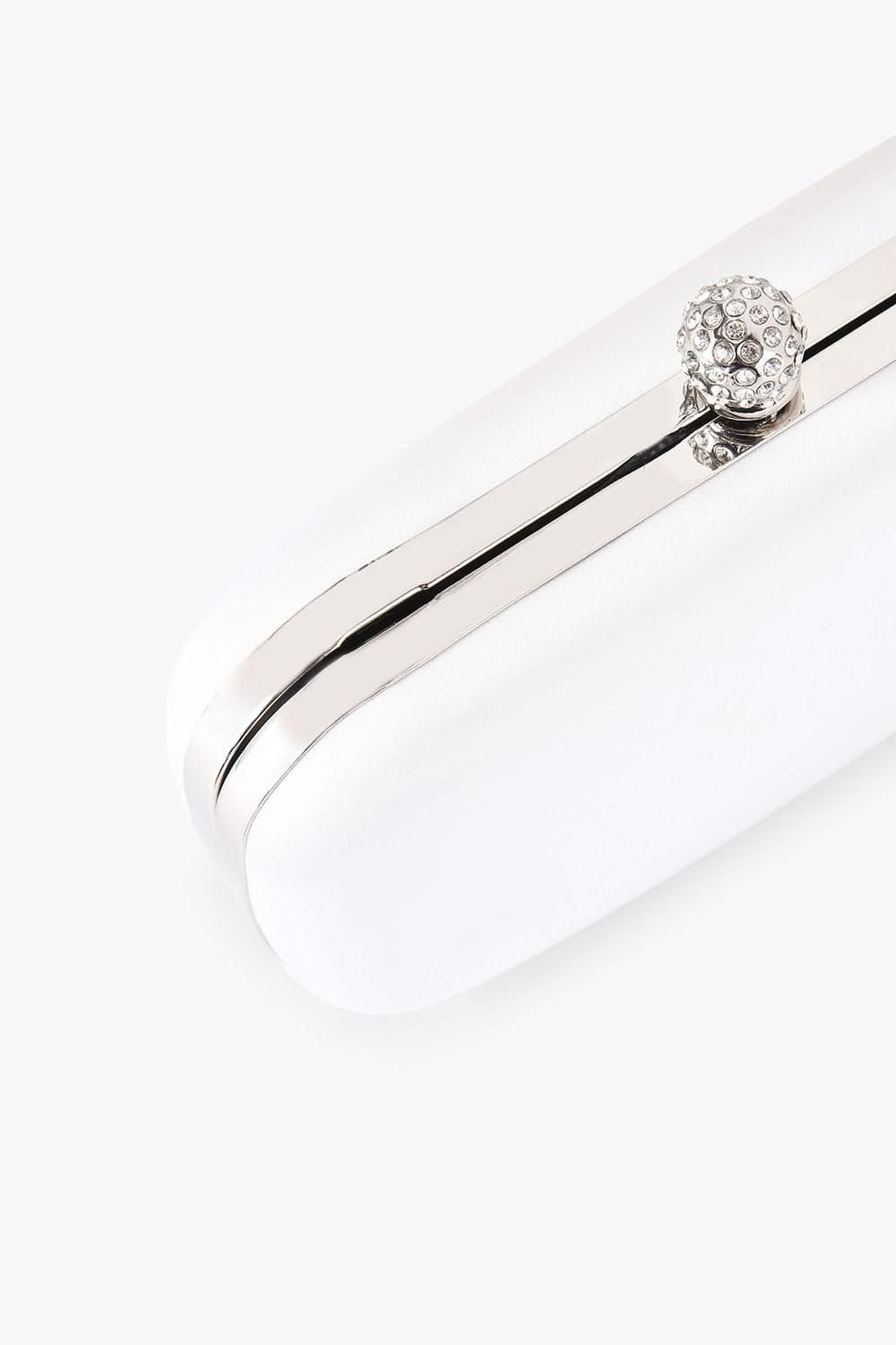 Carvela Carvela Women's 'Cecilia Hard Clutch' Satin Bag in White - 4