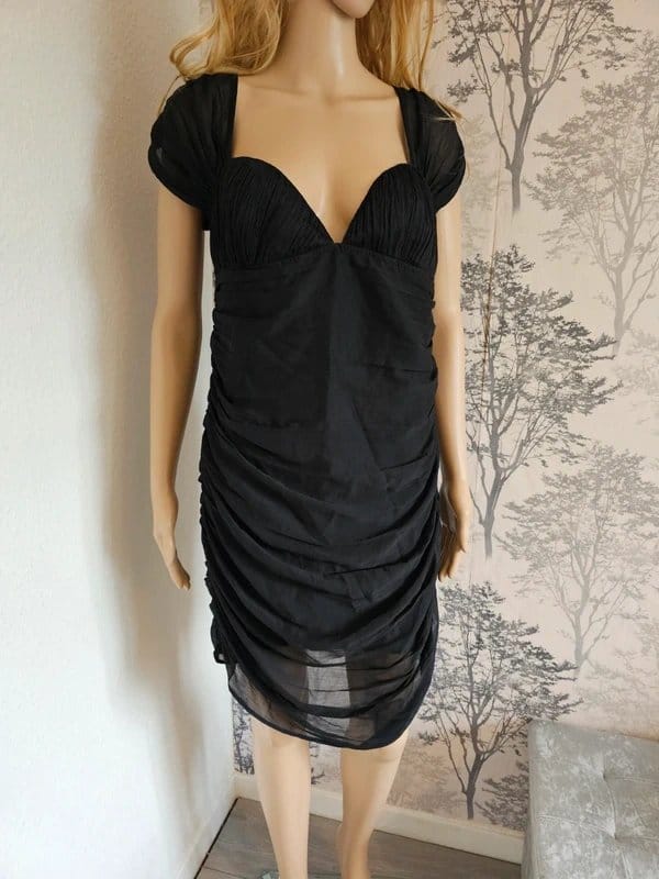 ASOS Asos design black new ruched open back dress - 1