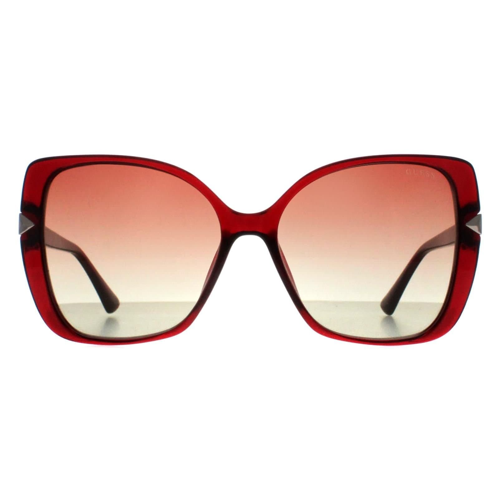 GUESS Guess Women's Butterfly Shiny Bordeaux Brown Gradient GU7820 in Red