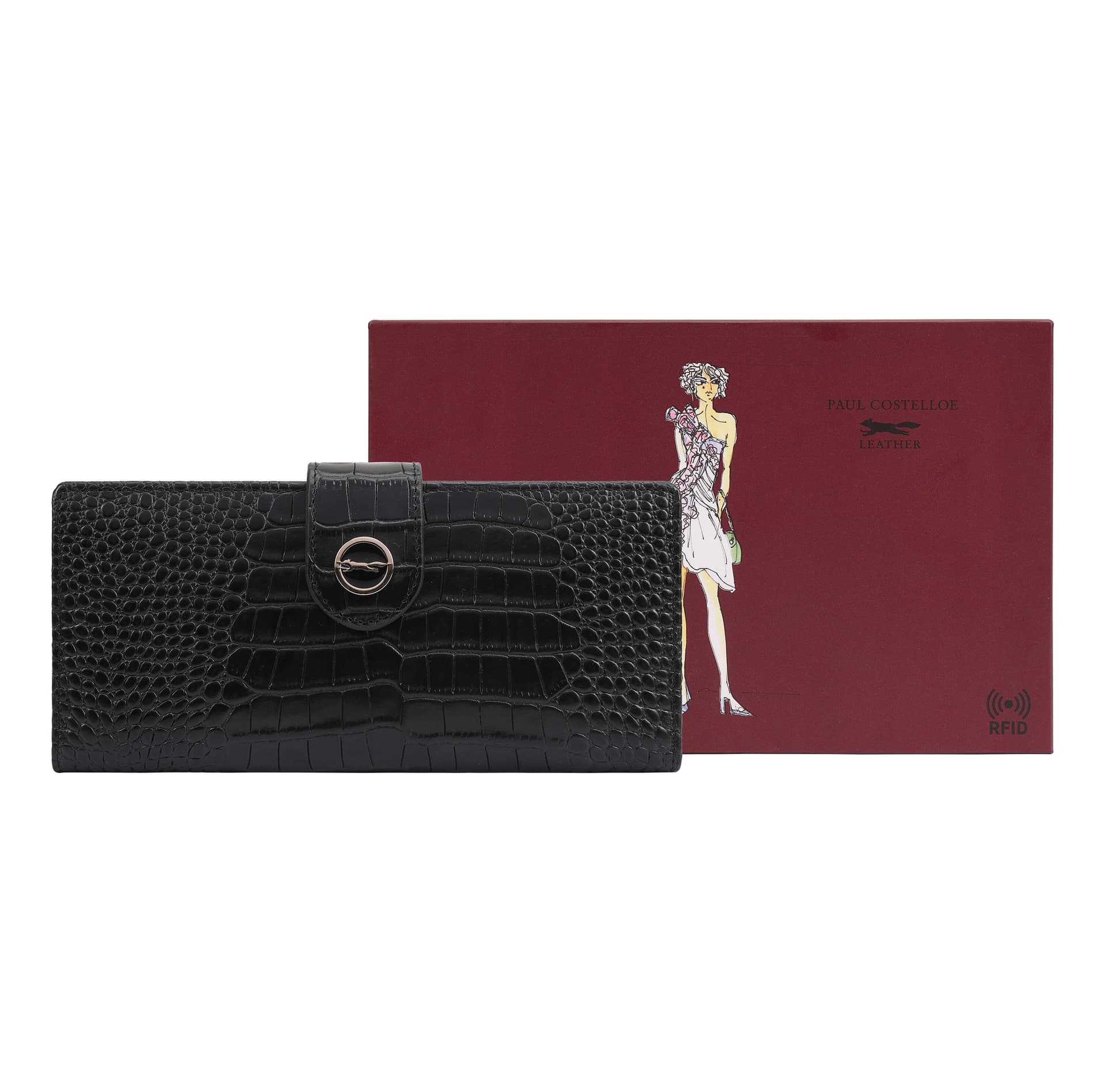 Paul Costelloe Paul Costelloe Women's Lana Leather Purse in Black