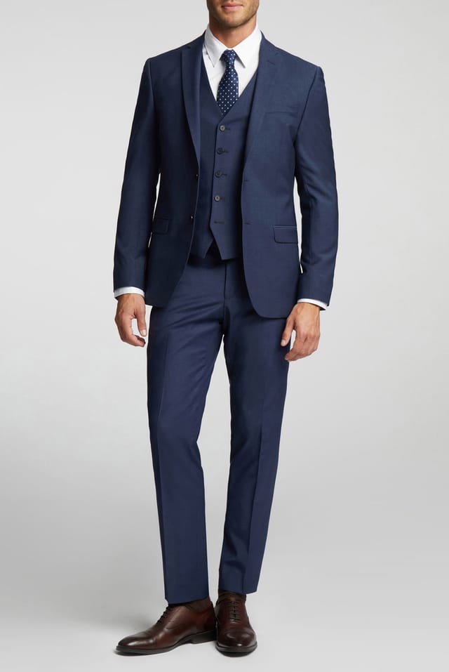 Ted Baker Ted Baker Men's Premium Blue Panama Slim Suit Jacket - 2