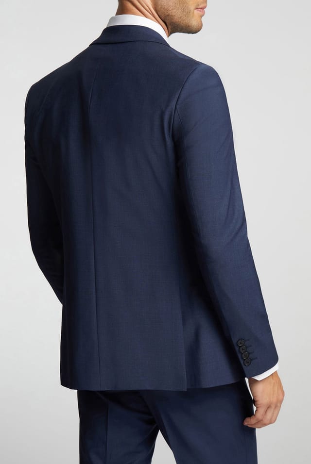 Ted Baker Ted Baker Men's Premium Blue Panama Slim Suit Jacket - 3