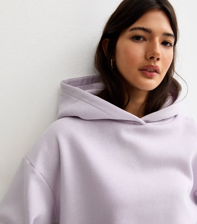 New Look Women's Lilac Jersey Pullover Hoodie New Look - 2
