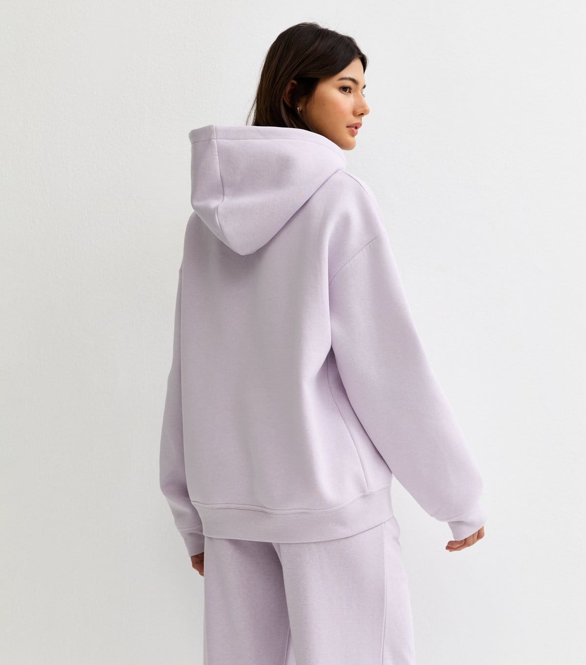 New Look Women's Lilac Jersey Pullover Hoodie New Look - 4