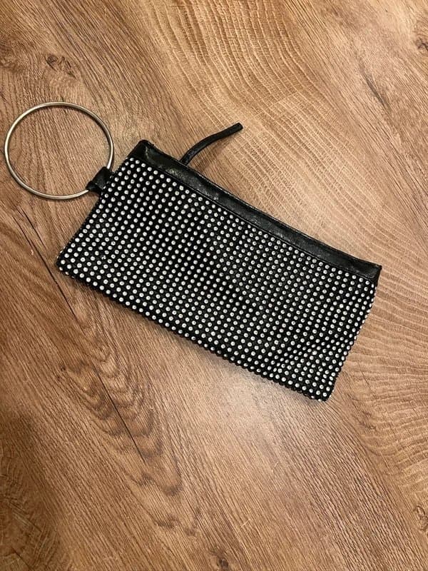 ASOS Embellished black and sliver bag