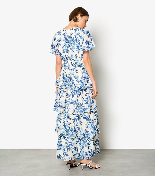 Apricot Women's Blue Leaf A-line Ruffle Dress Apricot New Look - 3
