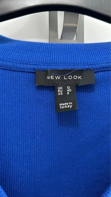New Look New look dark blue ruched crop top